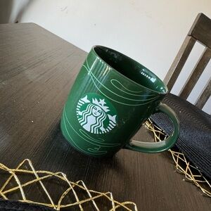 Starbucks Green Ceramic Mug
